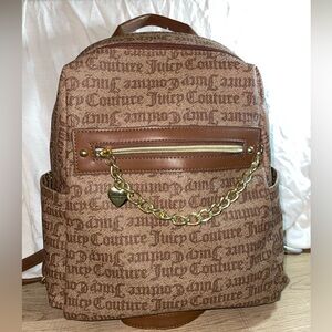 Juicy Couture Brown Logo Backpack